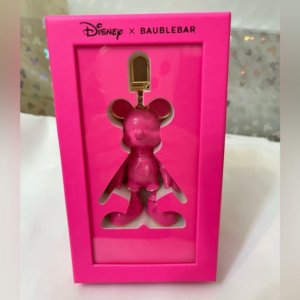 Baublebar x Disney Mickey Mouse Bag Charm in pink